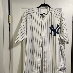 White Pinstripe Baseball Jersey